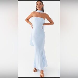 Under the Pagoda Blue Maxi Dress NWT